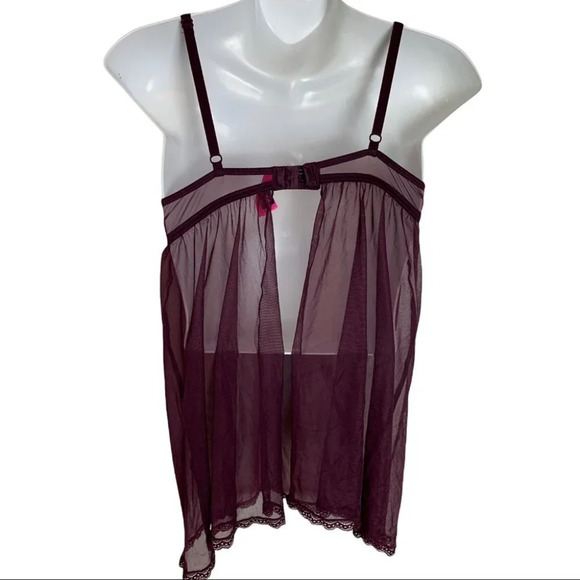 La  Senza Purple Lace Sheer Baby Doll Size Medium - Picture 5 of 12